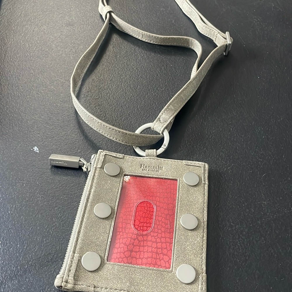Hammitt Pewter/Red ID/Crossbody Leather